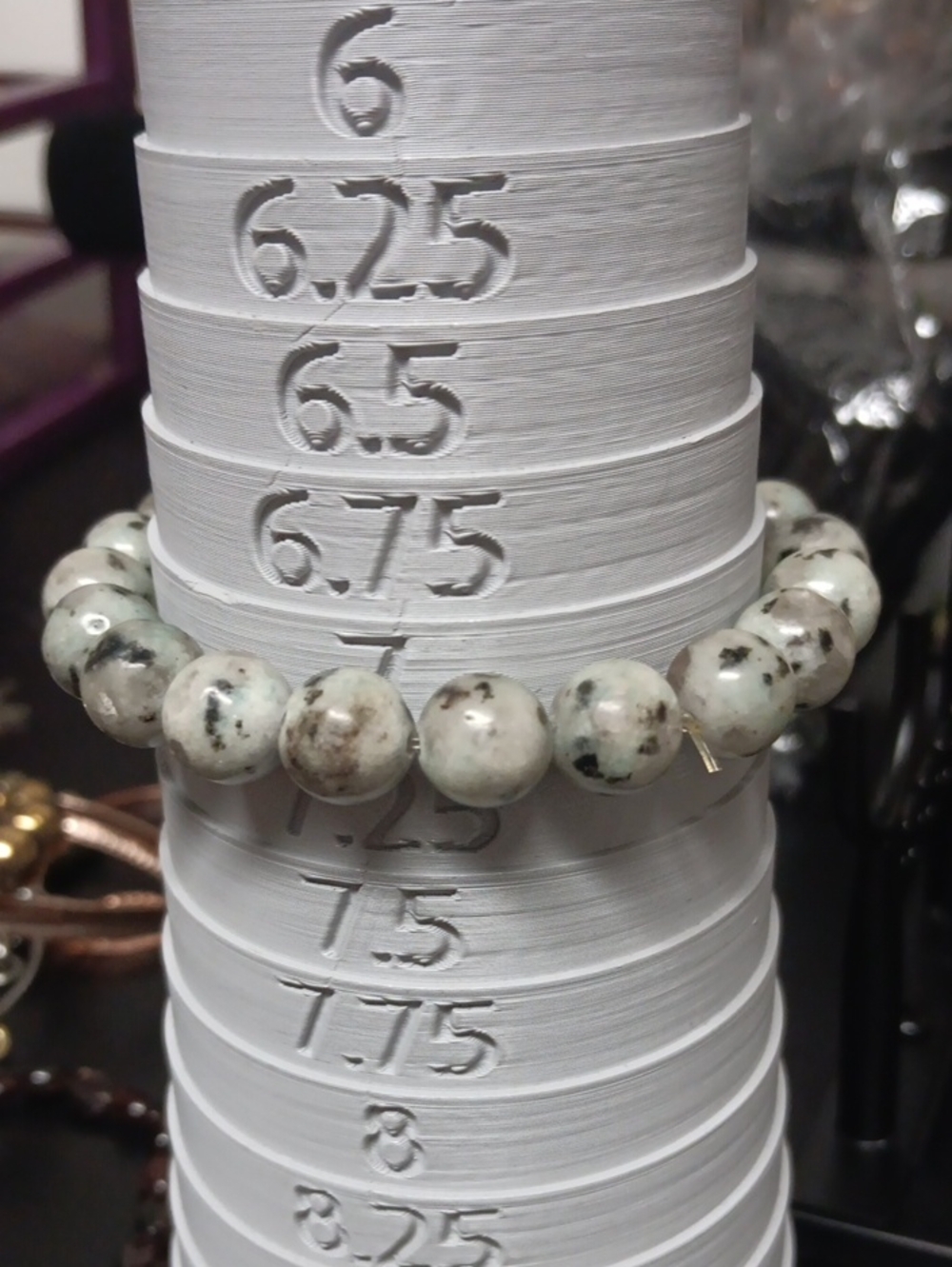 Kiwi Jasper Gemstone Bracelet 15.5 mm